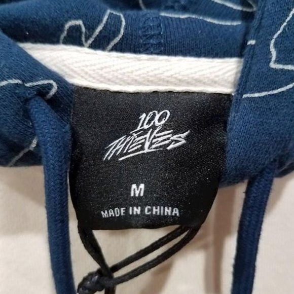 100 Thieves Cream & Blue Sweatshirt - Picture 5 of 7